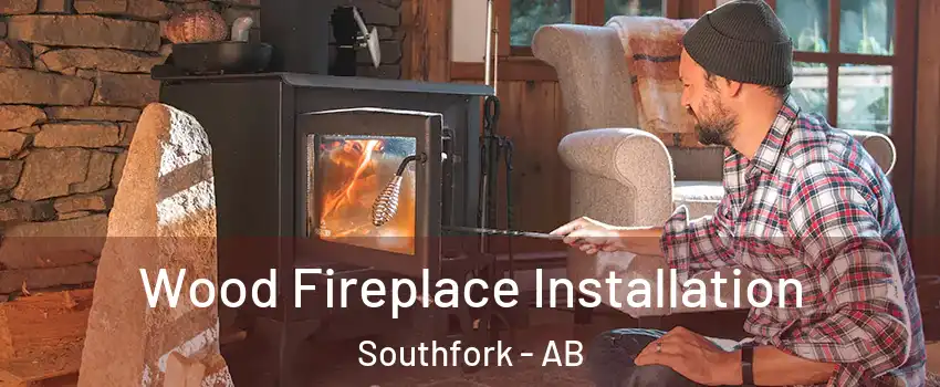  Wood Fireplace Installation Southfork - AB